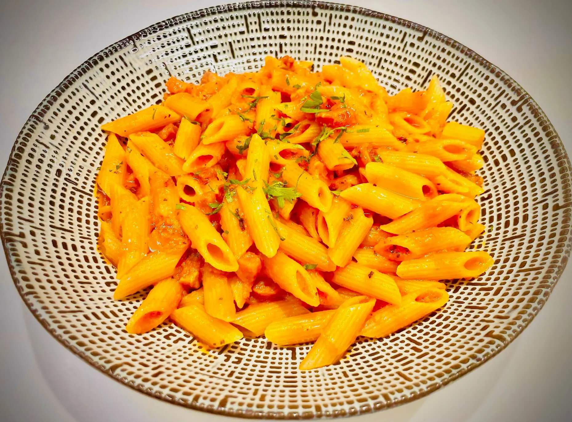 Delicious Pasta with Tomato Sauce and Basilico