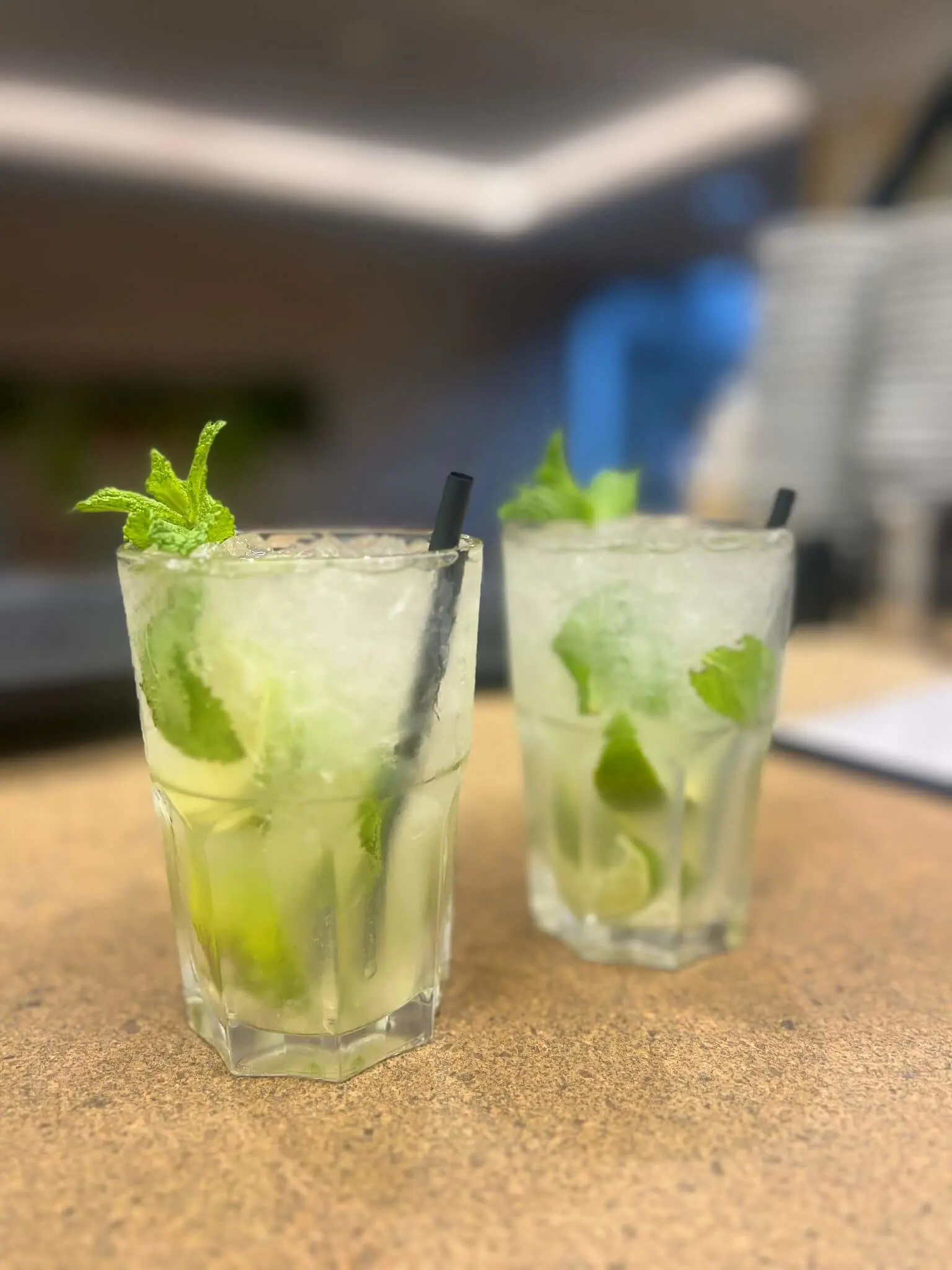 Two Cocktails on a countertop